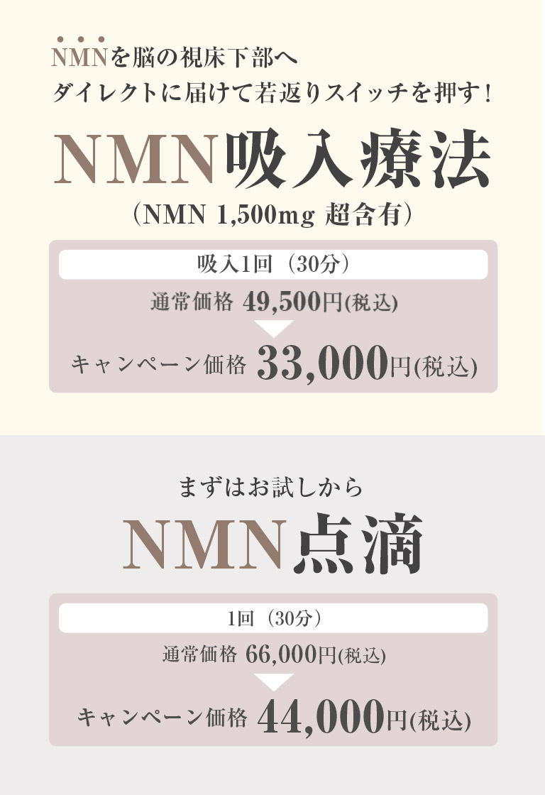 NMN吸入療法・NMN点滴